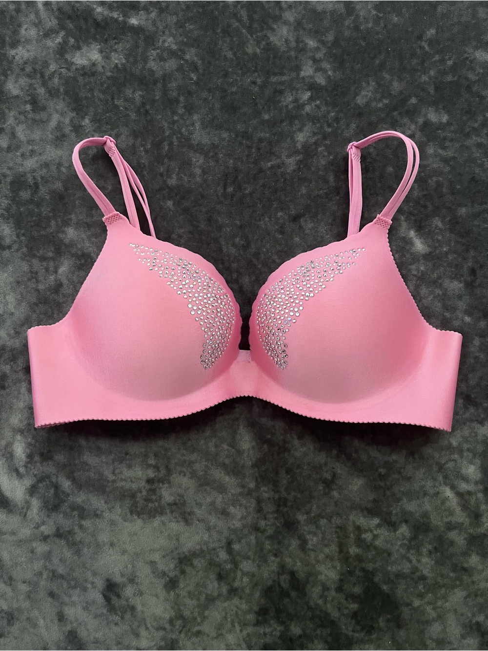 Victoria’s Secret VS Angels Secret Embrace Rhinestone Embellished Pink Bra 34B